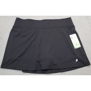 Prince Tennis Match Knit Skort Womens XL Black Comfort Moisture Wicking Pull On